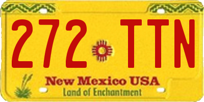 NM license plate 272TTN