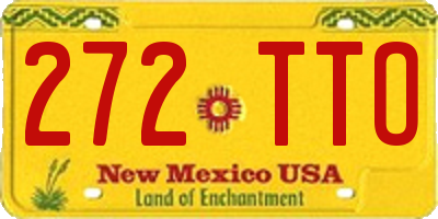 NM license plate 272TTO