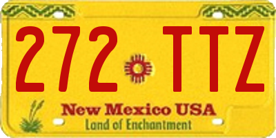 NM license plate 272TTZ