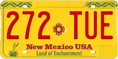 NM license plate 272TUE