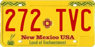 NM license plate 272TVC