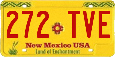 NM license plate 272TVE