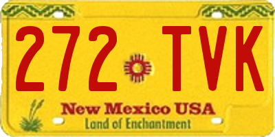 NM license plate 272TVK