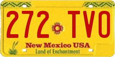NM license plate 272TVO