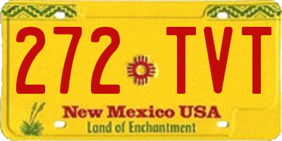 NM license plate 272TVT