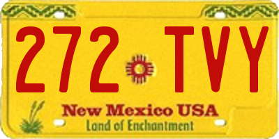 NM license plate 272TVY