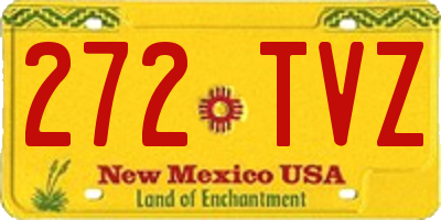 NM license plate 272TVZ