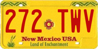 NM license plate 272TWV