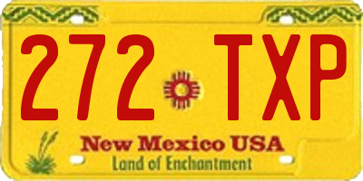 NM license plate 272TXP