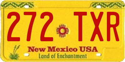 NM license plate 272TXR