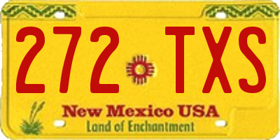 NM license plate 272TXS