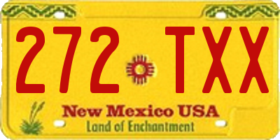 NM license plate 272TXX