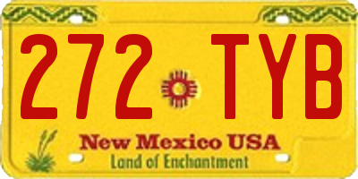 NM license plate 272TYB