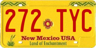 NM license plate 272TYC