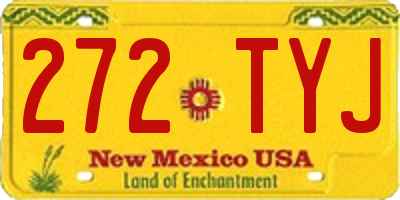 NM license plate 272TYJ