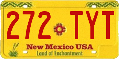 NM license plate 272TYT