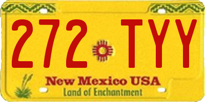 NM license plate 272TYY