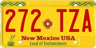NM license plate 272TZA