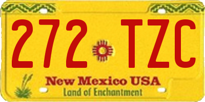 NM license plate 272TZC