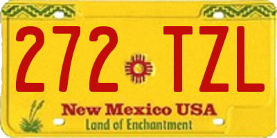 NM license plate 272TZL