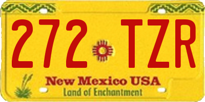 NM license plate 272TZR