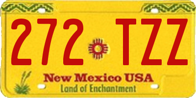 NM license plate 272TZZ