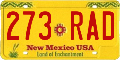 NM license plate 273RAD