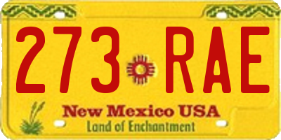 NM license plate 273RAE