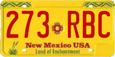 NM license plate 273RBC