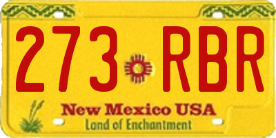 NM license plate 273RBR