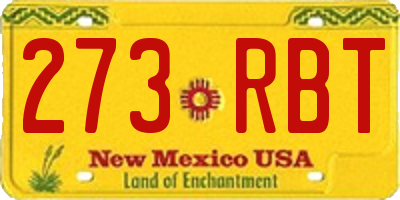 NM license plate 273RBT