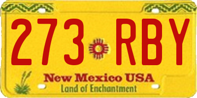 NM license plate 273RBY