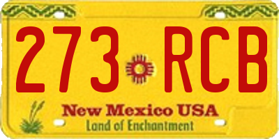 NM license plate 273RCB