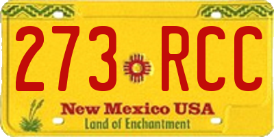 NM license plate 273RCC