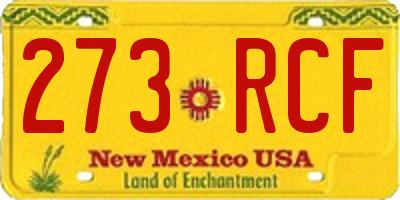 NM license plate 273RCF