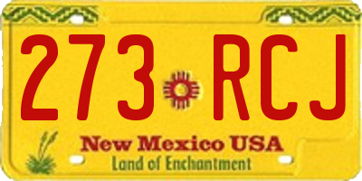 NM license plate 273RCJ