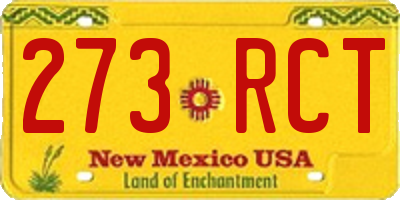 NM license plate 273RCT
