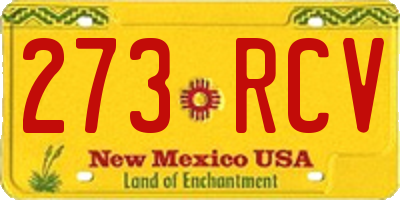 NM license plate 273RCV