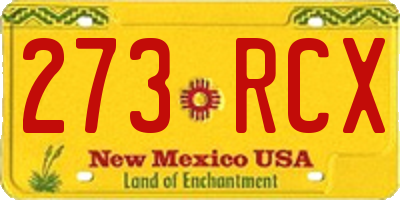 NM license plate 273RCX