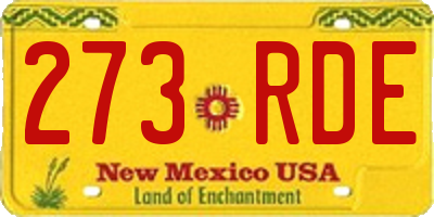 NM license plate 273RDE