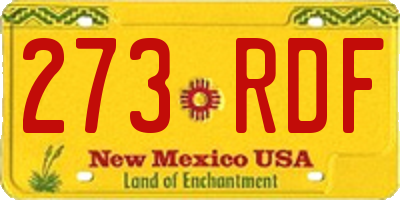 NM license plate 273RDF