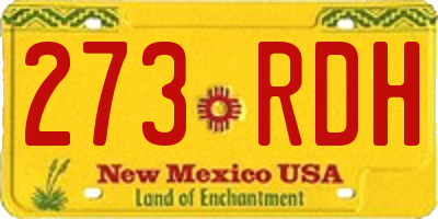 NM license plate 273RDH