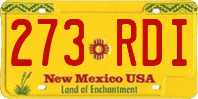 NM license plate 273RDI