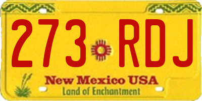 NM license plate 273RDJ