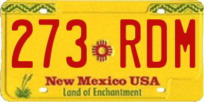 NM license plate 273RDM