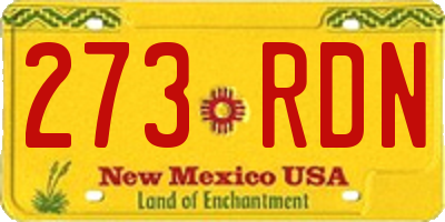 NM license plate 273RDN