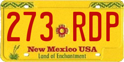 NM license plate 273RDP