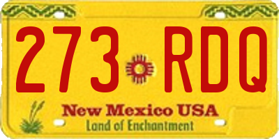 NM license plate 273RDQ