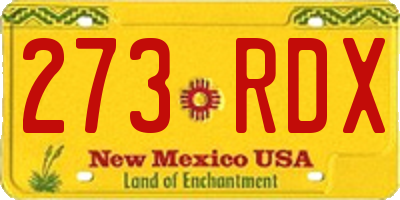 NM license plate 273RDX