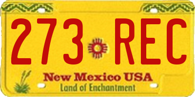 NM license plate 273REC